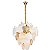 PENDENTE MUSCHE 60CM 18*E14 OURO BRILHO - Imagem 1