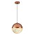 PENDENTE LED REZI 25CM 18W 3000K COBRE - Imagem 1