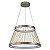 PENDENTE LED BEYS 68CM 50W 3000K CINZA/DOURADO - Imagem 3