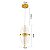 PENDENTE LED MIZA OLI 12W 2700K OURO BRILHO - Imagem 2