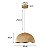 PENDENTE LED CANELI 40CM 25W 3000K DOURADO - Imagem 2