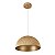 PENDENTE LED CANELI 40CM 25W 3000K DOURADO - Imagem 3