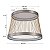PLAFON LED BEYS 51CM 46W 3000K CINZA/DOURADO - Imagem 2