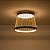 PLAFON LED BEYS 51CM 46W 3000K CINZA/DOURADO - Imagem 3