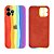 Capinha iPhone 12 PRO Orgulho Arco Íris em Silicone com Proteção de Câmera - Imagem 1