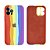 Capinha iPhone 12 em Orgulho Arco Íris Silicone Proteção de Câmera - Imagem 1
