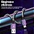 Cabo de Dados USB para USB-C Carga Turbo Nylon 24CM Reforced - Imagem 8