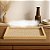 Bandeja decorativa vidro + trançado bege 12x28 - Imagem 1