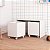 Mesa c/ 2 Baú Organizador de Brinquedos p/ Quarto de Criança branco - Imagem 2
