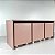Mesa c/ 3 Baú Organizador de Brinquedos p/ Quarto de Criança rosa - Imagem 5