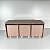 Mesa c/ 3 Baú Organizador de Brinquedos p/ Quarto de Criança rosa - Imagem 4