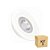 Kit 5 Spot LED 12W SMD Embutir Redondo Branco Quente Base Branca - Imagem 1