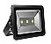 Refletor Holofote LED 150w Branco Frio Preto - Imagem 1