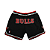 MITCHELL & NESS x JUST DON - Bermuda Chicago Bulls "Preto/Vermelho" -USADO- - Imagem 1