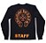 CHROME HEARTS - Camiseta Manga Longa Staff "Preto/Laranja" -NOVO- - Imagem 1