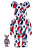 MEDICOM TOY x GRATEFUL DEAD - Boneco Bearbrick Steal Your Face 400% & 100% -NOVO- - Imagem 1