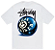 STUSSY x BORN & RAISED - Camiseta 8 Ball "Branco" -NOVO- - Imagem 3