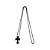 CHROME HEARTS - Colar Silicone CH Cross "Preto" -NOVO- - Imagem 1