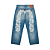 PALACE X EVISU - Calça Jeans Straight Fit Dados "Azul" -NOVO- - Imagem 1