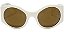 PALM ANGELS - Óculos de Sol Redondo Ennis "Branco/Dourado" -NOVO- - Imagem 2