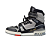 LOUIS VUITTON - Trainer Sneaker Boot High "Black/Grey" (41,5 BR / 8,5 LV) -USADO- - Imagem 1