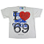 BETTER WITH AGE - Camiseta I Love 69 "Cinza" -NOVO- - Imagem 1
