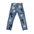 DENIM TEARS x VIRGIL ABLOH - Calça Message In a Tear Printed "Azul" -USADO- - Imagem 2