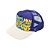 KAPITAL - Boné Trucker Denim Men Loves Cats "Roxo/Amarelo" -NOVO- - Imagem 1