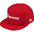 SUPREME x NEW ERA - Boné Breast Cancer Awareness Boxo Logo Fitted "Vermelho" -NOVO- - Imagem 2