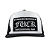 CHROME HEARTS - Boné Trucker Fuck Hollywood "Branco" -NOVO- - Imagem 1