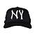 OMA DESIGN STUDIOS - Boné NY Curved Brim "Preto/Branco" -NOVO- - Imagem 1