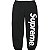 SUPREME - Calça de Moletom Satin Applique FW24 "Preto" -NOVO- - Imagem 1
