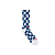 CHROME HEARTS  - Meia Matty Boy 99 Eyes "Azul/Branco" -UNIDADE- - Imagem 1