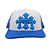 CHROME HEARTS - Boné Cemetery Cross Patch Trucker "Azul/Branco" -NOVO- - Imagem 1
