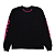 CHROME HEARTS - Camiseta Manga Longa Pocket Crew "Preto/Rosa" -NOVO- - Imagem 1