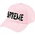 SUPREME x NEW ERA - Boné Sharp Spellout Adjustable "Rosa" -NOVO- - Imagem 1