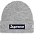SUPREME x NEW ERA - Touca Box Logo FW25 "Cinza" -NOVO- - Imagem 1