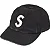 SUPREME - Boné Coated 2-Tone S Logo 6-Panel FW25 "Preto" -NOVO- - Imagem 1