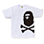 BAPE - Camiseta Big Ape Crossbone Pigment Print "Branco" -NOVO- - Imagem 1