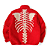 KAPITAL - Jaqueta Bone Pattern Fleece Reversible Blouson "Vermelho" -NOVO- - Imagem 3