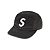 SUPREME - Boné Pigment Coated Canvas S logo 6-Panel FW25 "Preto" -NOVO- - Imagem 1
