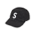 SUPREME - Boné Pigment Coated 2-Tone S Logo 6-Panel FW25 "PRETO" -NOVO- - Imagem 1