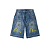 EVISU - Bermuda Heavy Washed Studded Cargo "Indigo" -NOVO- - Imagem 1