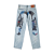 EVISU - Calça Daicock Sashiko Patchwork Jeans "Indigo" -NOVO- - Imagem 1