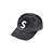 SUPREME - Boné Pigment Coated Canvas S Logo 6-Panel SS26 "Preto" -NOVO- - Imagem 1