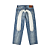 EVISU - Calça Ecru Daicock Print Loose Fit #2038 "Washed Indigo" -NOVO- - Imagem 1