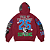 SUPREME - Moletom Warriors Appliqué Zip Up "Vinho" -NOVO- - Imagem 2