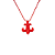 CHROME HEARTS - Colar BS Fleur Pendant "Vermelho" -NOVO- - Imagem 1