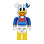 MEDICOM TOY x DISNEY - Boneco Bearbrick 400% "Donald Duck" -NOVO- - Imagem 1