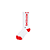 CHROME HEARTS - Meia Fuck You Spirit (UNIDADE) "Branco/Vermelho" -NOVO- - Imagem 1
